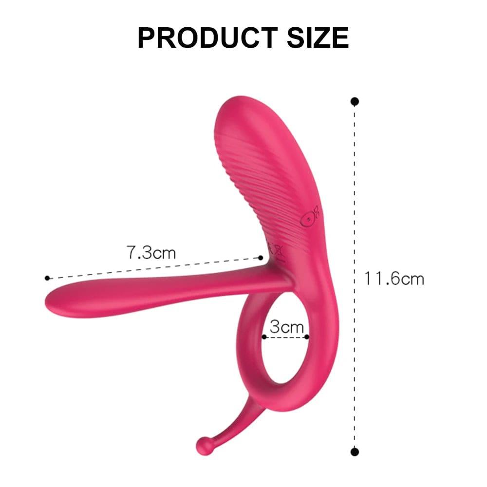 Long Tongue Cock Sleeve Ring Vibrator – 10 Frequencies - Passion Pulse Adult