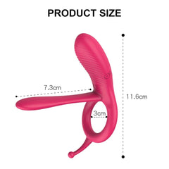 Long Tongue Cock Sleeve Ring Vibrator – 10 Frequencies - Passion Pulse Adult