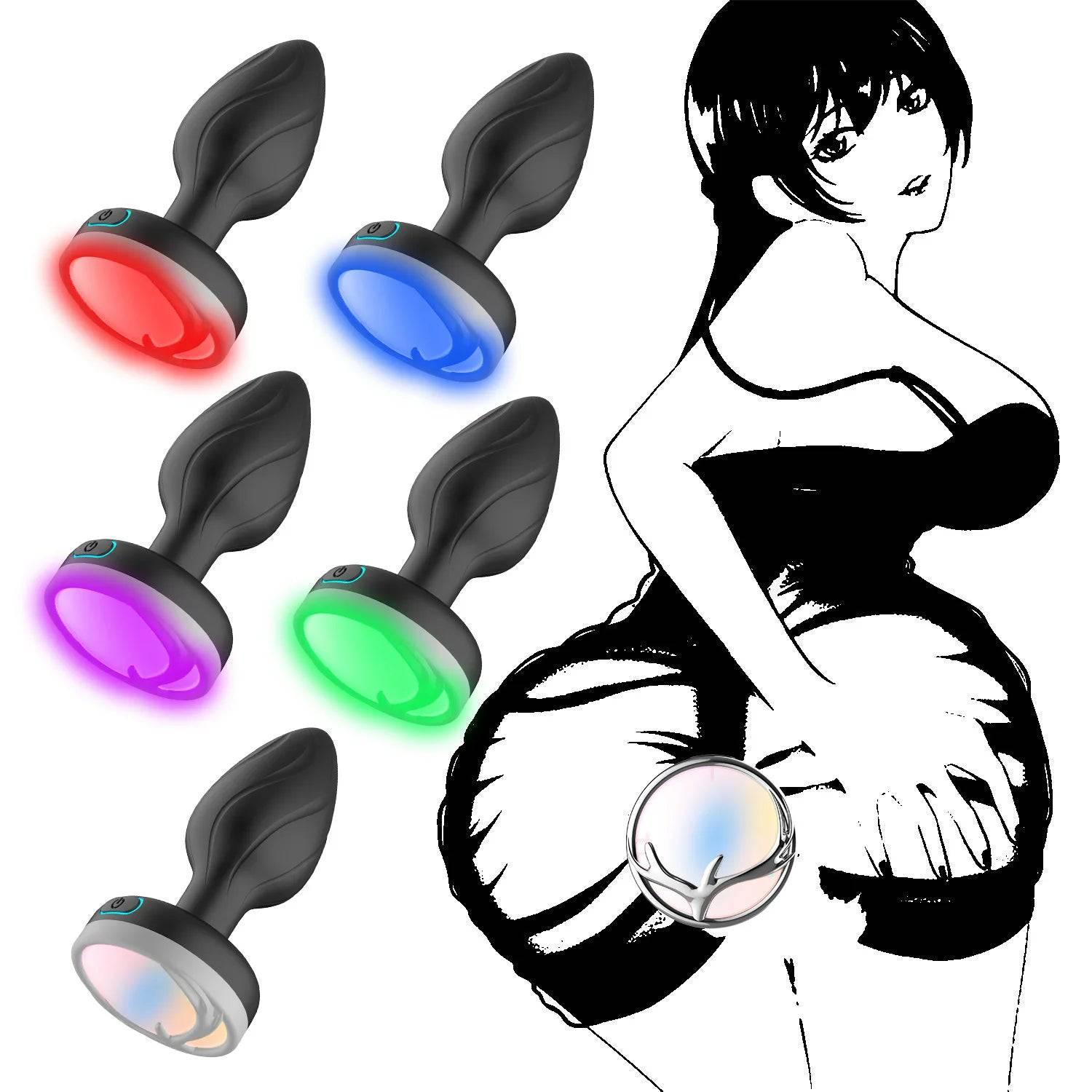 LumiVibe - Vibrating Light-Up Remote Control Plug - Passion Pulse Adult