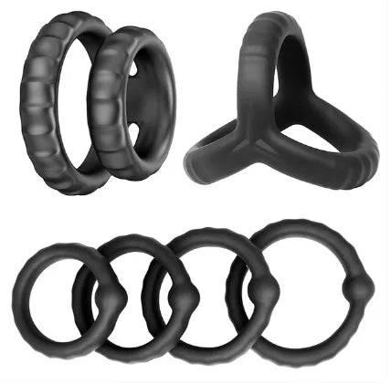 Newest Reusable Silicone Penis Ring | Semen Cock Ring for Penis Enlargement & Delayed Ejaculation | Sex Toys for Men - Passion Pulse Adult