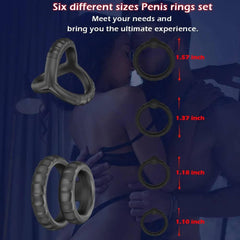 Newest Reusable Silicone Penis Ring | Semen Cock Ring for Penis Enlargement & Delayed Ejaculation | Sex Toys for Men - Passion Pulse Adult