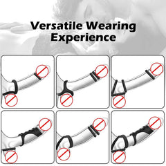 Newest Reusable Silicone Penis Ring | Semen Cock Ring for Penis Enlargement & Delayed Ejaculation | Sex Toys for Men - Passion Pulse Adult