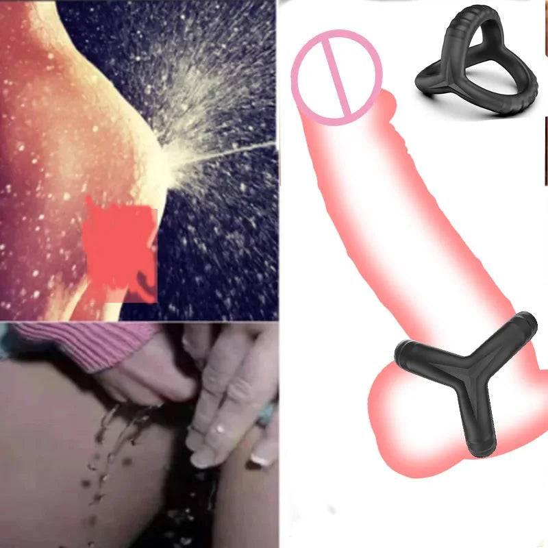 Newest Reusable Silicone Penis Ring | Semen Cock Ring for Penis Enlargement & Delayed Ejaculation | Sex Toys for Men - Passion Pulse Adult