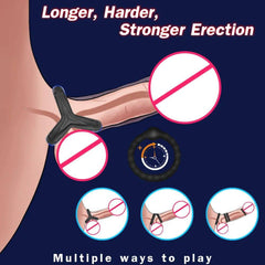 Newest Reusable Silicone Penis Ring | Semen Cock Ring for Penis Enlargement & Delayed Ejaculation | Sex Toys for Men - Passion Pulse Adult