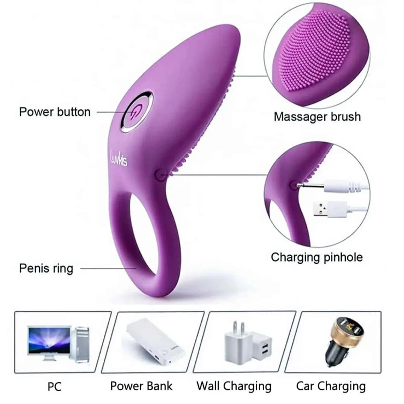 Clitoris Stimulator Orgasm Vibrator: Male Delay Ring - Passion Pulse Adult