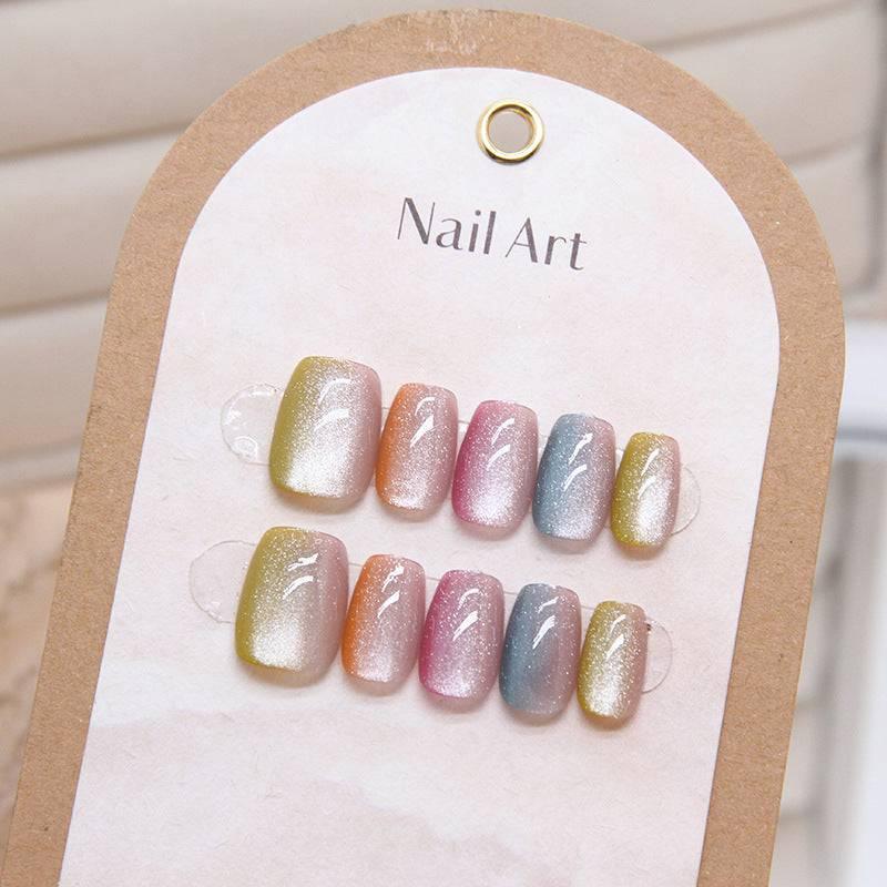 Sweet Candy-colored Cat Eye Wearable Nails - Passion Pulse Adult