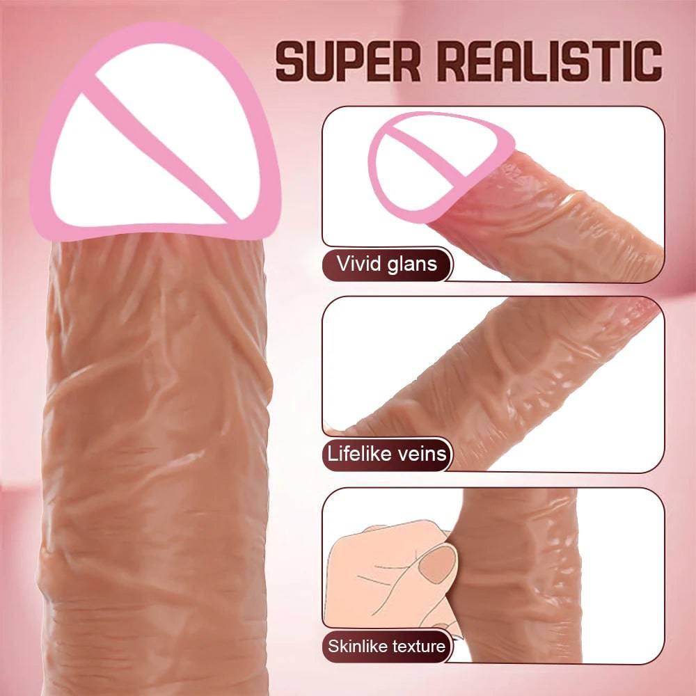 Thrusting Wearable Dildo Vibrator: Telescopic Penis for Female Anal & Vagina Masturbation - Outdoor Remote Control Sex Toy - Passion Pulse Adult