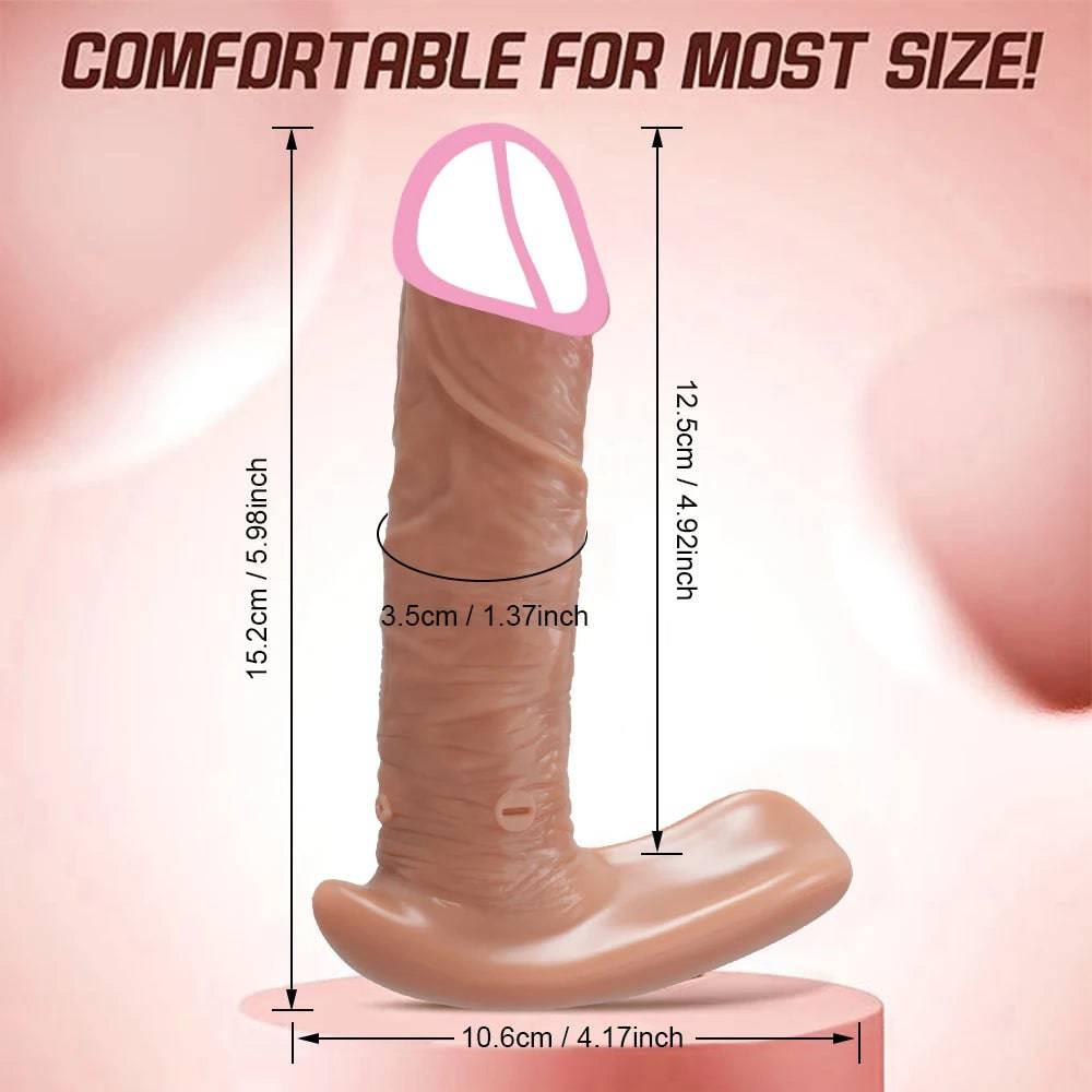 Thrusting Wearable Dildo Vibrator: Telescopic Penis for Female Anal & Vagina Masturbation - Outdoor Remote Control Sex Toy - Passion Pulse Adult