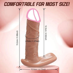 Thrusting Wearable Dildo Vibrator: Telescopic Penis for Female Anal & Vagina Masturbation - Outdoor Remote Control Sex Toy - Passion Pulse Adult