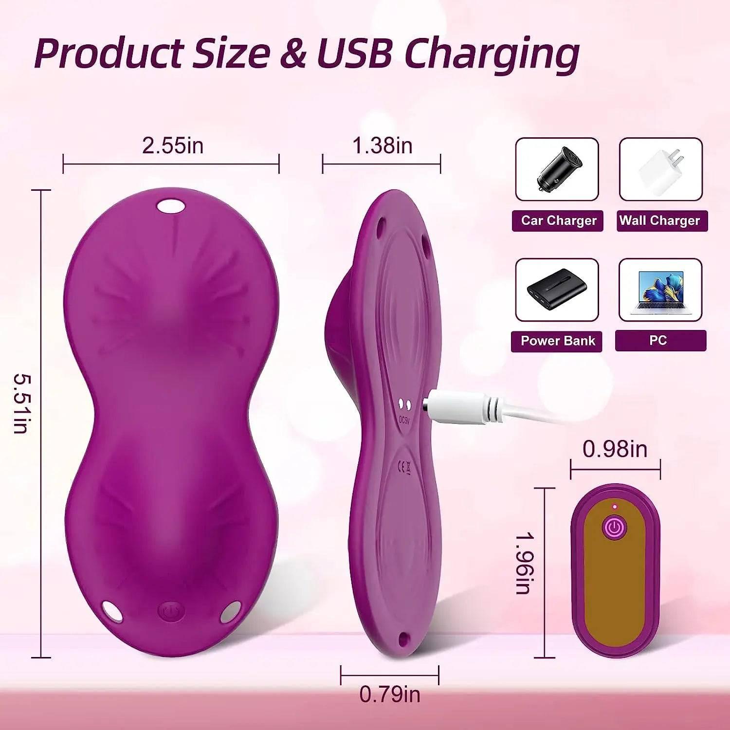 Vibrating Panties with Remote Control – 10 Vibration Modes - Passion Pulse Adult