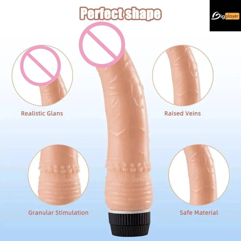 Large G-Spot Vibrator – Huge Dildo for Clitoral and Vaginal Stimulation - Passion Pulse Adult