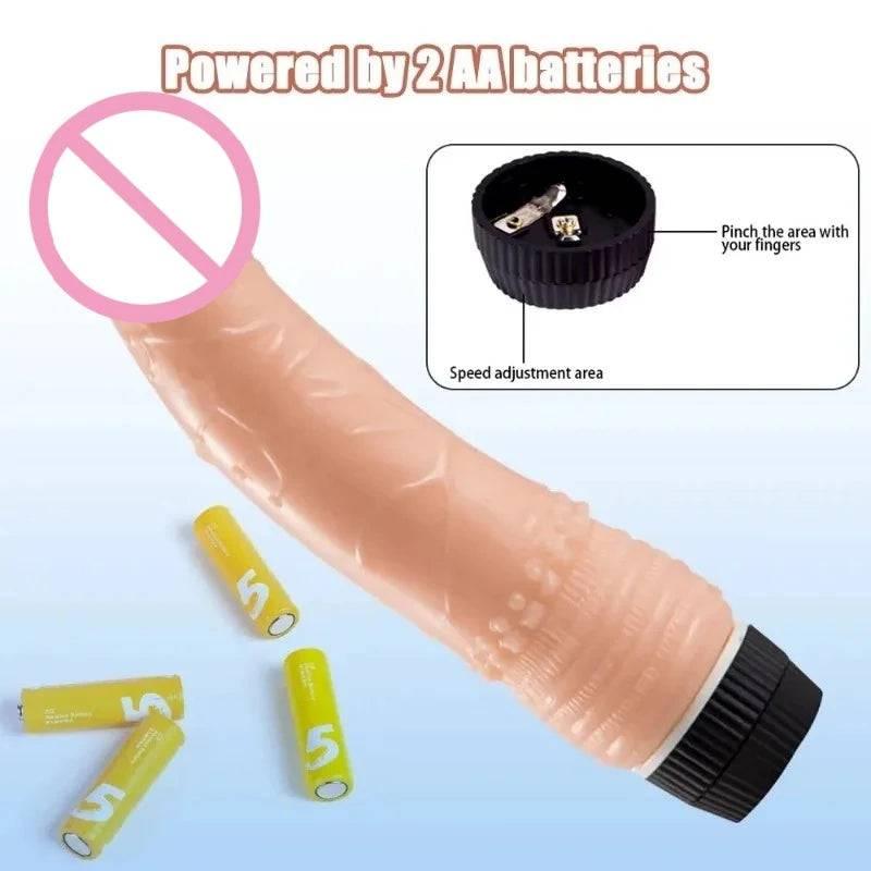 Large G-Spot Vibrator – Huge Dildo for Clitoral and Vaginal Stimulation - Passion Pulse Adult
