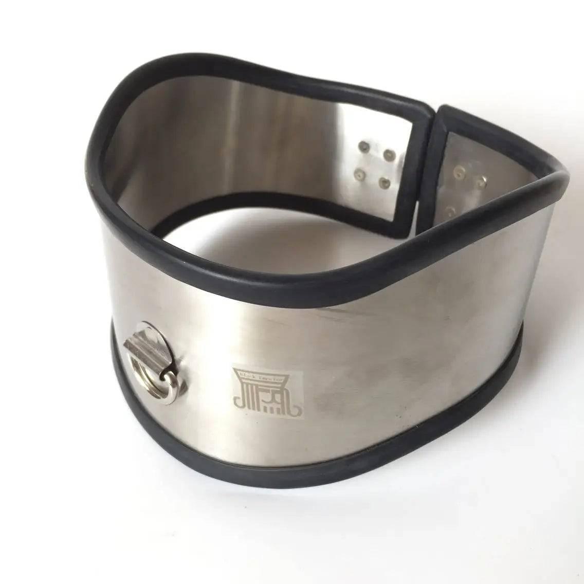 Lockable Stainless Steel Neck Collar | BDSM Bondage Fetish Dog Collar | Secure Neck Harness for Men and Women - Passion Pulse Adult