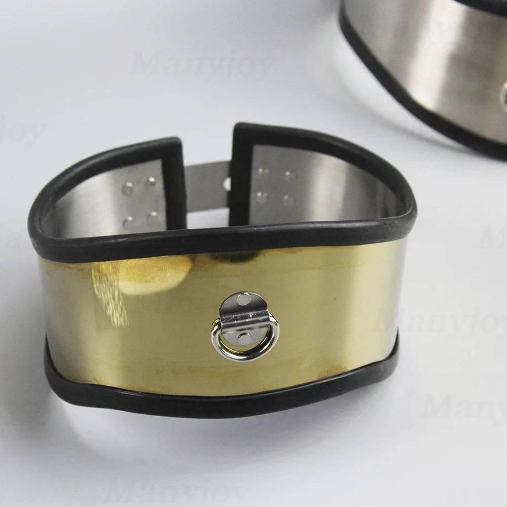 Lockable Stainless Steel Neck Collar | BDSM Bondage Fetish Dog Collar | Secure Neck Harness for Men and Women - Passion Pulse Adult