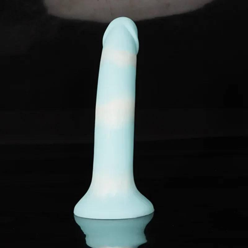 Little Thin Realistic Dildo – Soft Silicone Beginner’s Anal Toy with Heart-Shaped Suction Cup - Passion Pulse Adult