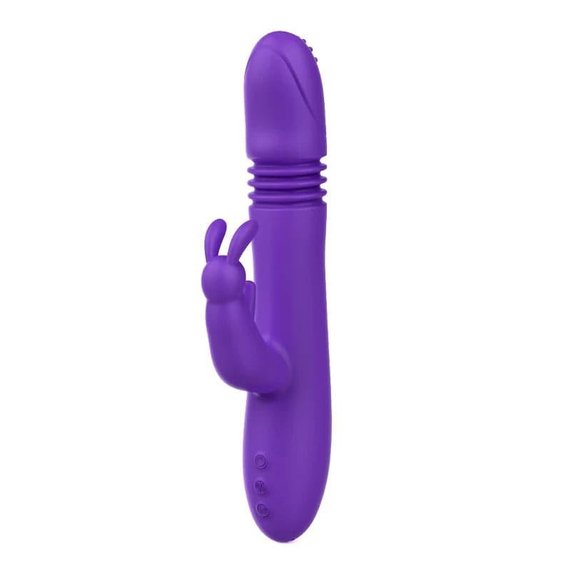 USB Rechargeable Rabbit Dildo Vibrator – 10-Frequency G-Spot & Clitoral Stimulation for Women - Passion Pulse Adult