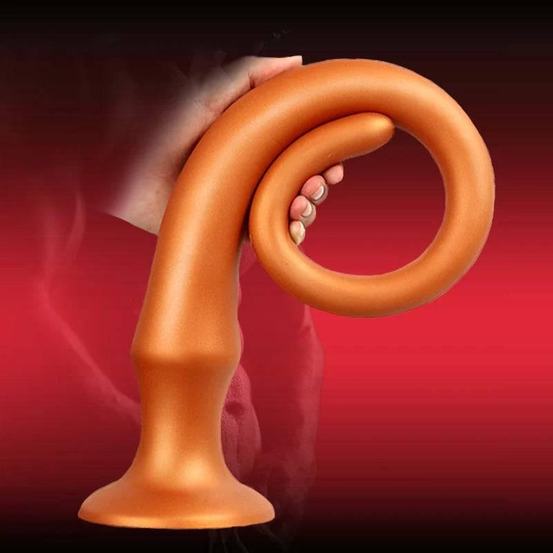 Super Long Flexible Silicone Anal Plug and Dildo - Prostate Massager and Dilator for Men, Women, and Couples for Deep Exploration and Sensual Play - Passion Pulse Adult
