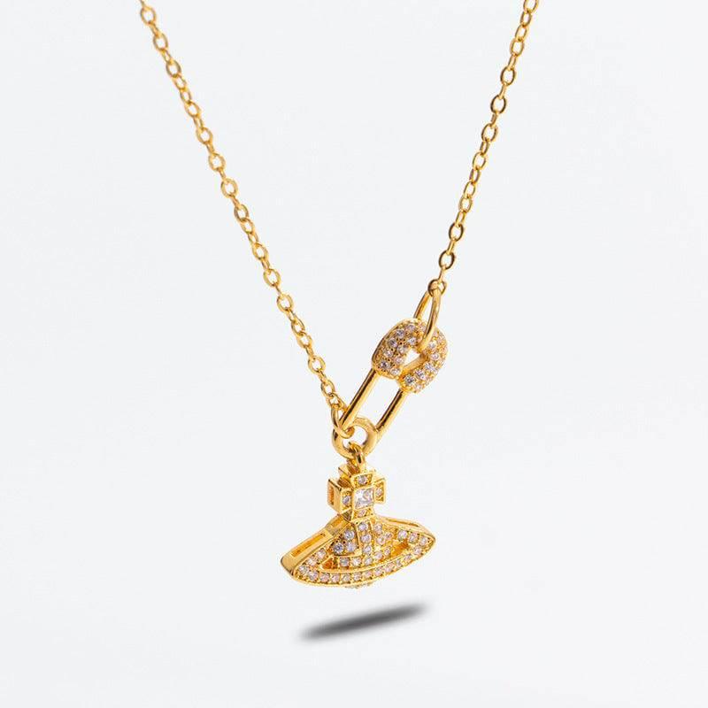 Saturn Brooch Pendant Necklace - Passion Pulse Adult