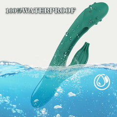 PASSION PULSE ADULT 2 In 1 Green Power Rabbit Vibrator - Passion Pulse Adult