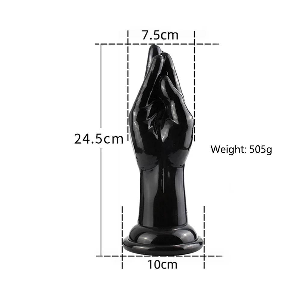 40cm Huge Blue Realistic Dildo – Fist-Style Vaginal and Anal Expander - Passion Pulse Adult