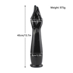 40cm Huge Blue Realistic Dildo – Fist-Style Vaginal and Anal Expander - Passion Pulse Adult