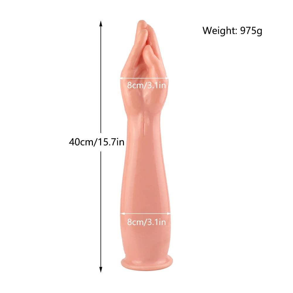 40cm Huge Blue Realistic Dildo – Fist-Style Vaginal and Anal Expander - Passion Pulse Adult