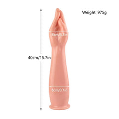40cm Huge Blue Realistic Dildo – Fist-Style Vaginal and Anal Expander - Passion Pulse Adult