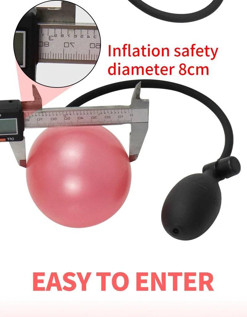 AirBloom Adjustable Inflatable Anal Plug Expander - Flexible Butt Plug for Men, Women, and Couples with Precision Pump for Preparation, Play, and Intimate Exploration - Passion Pulse Adult