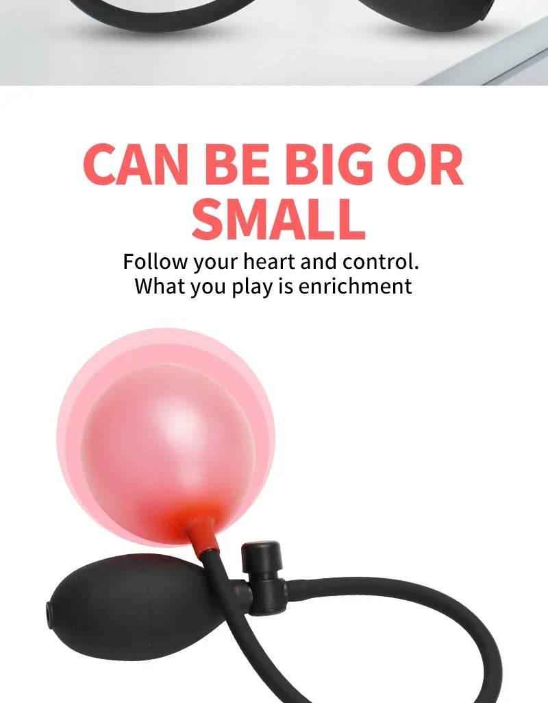 AirBloom Adjustable Inflatable Anal Plug Expander - Flexible Butt Plug for Men, Women, and Couples with Precision Pump for Preparation, Play, and Intimate Exploration - Passion Pulse Adult