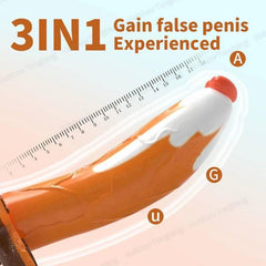 Fantasy Silicone Monster Dildo – Colorful Gingerbread Man & Dragon Design with Suction Cup - Passion Pulse Adult