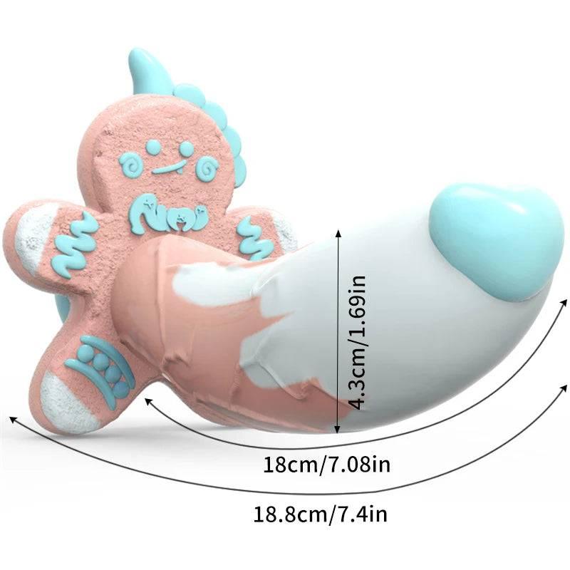 Fantasy Silicone Monster Dildo – Colorful Gingerbread Man & Dragon Design with Suction Cup - Passion Pulse Adult