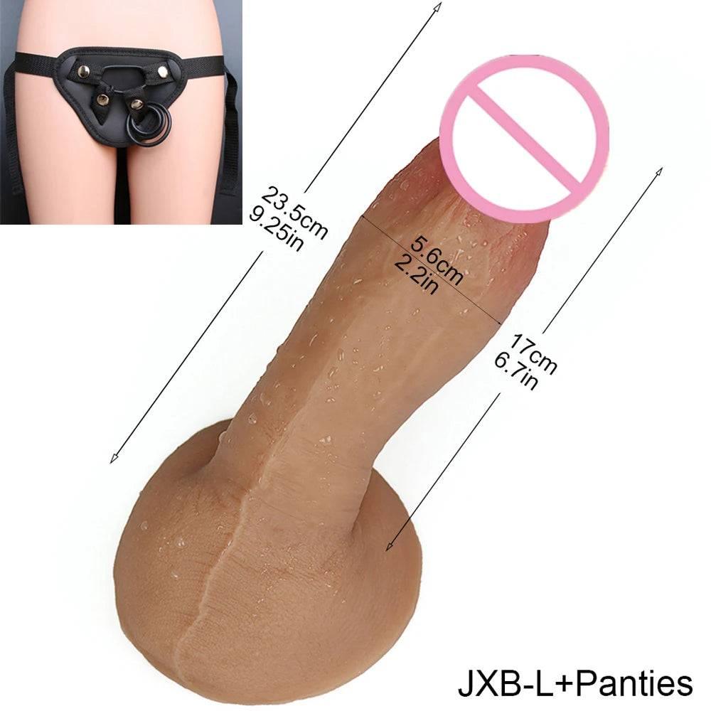 Realistic Soft Silicone Dildo with Suction Cup - Big & Affordable Pleasure - Passion Pulse Adult