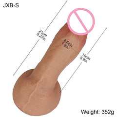 Realistic Soft Silicone Dildo with Suction Cup - Big & Affordable Pleasure - Passion Pulse Adult