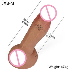 Realistic Soft Silicone Dildo with Suction Cup - Big & Affordable Pleasure - Passion Pulse Adult