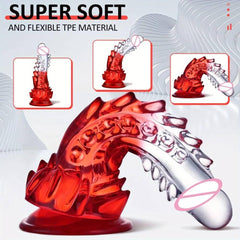 Clear Monster Dildo – Huge Realistic G-Spot Stimulator with Suction Cup - Passion Pulse Adult