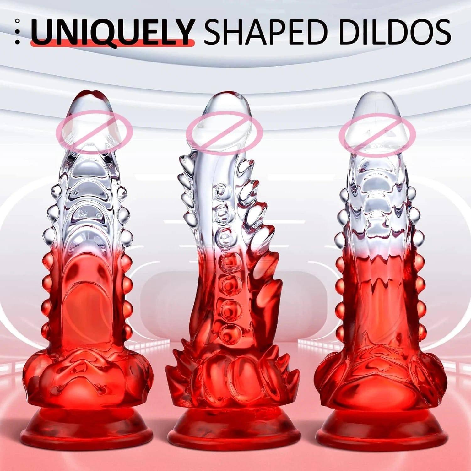 Clear Monster Dildo – Huge Realistic G-Spot Stimulator with Suction Cup - Passion Pulse Adult