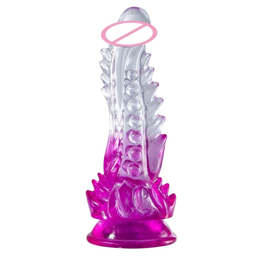Clear Monster Dildo – Huge Realistic G-Spot Stimulator with Suction Cup - Passion Pulse Adult