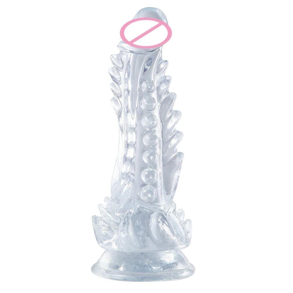 Clear Monster Dildo – Huge Realistic G-Spot Stimulator with Suction Cup - Passion Pulse Adult