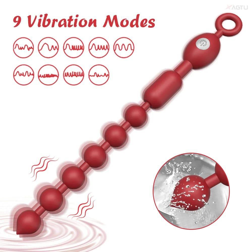 VibroPulse Beads - Vibrating Silicone Prostate Massager - Passion Pulse Adult