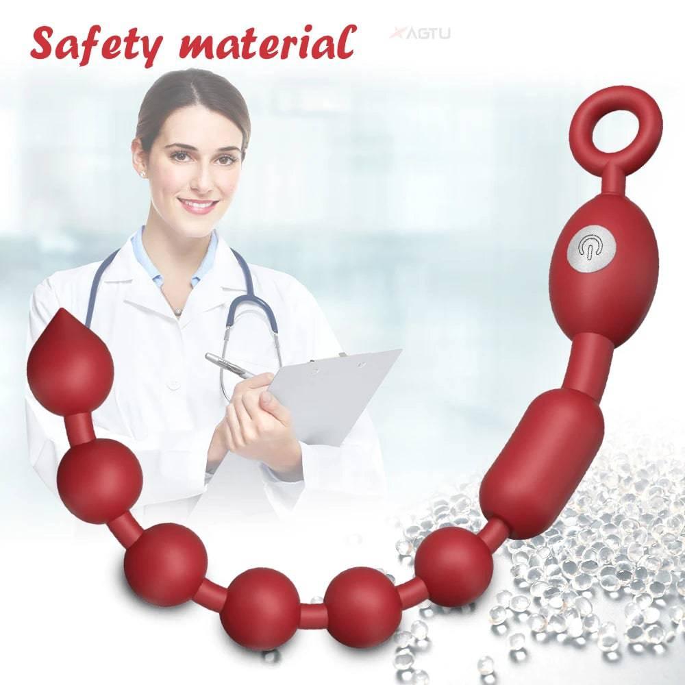 VibroPulse Beads - Vibrating Silicone Prostate Massager - Passion Pulse Adult