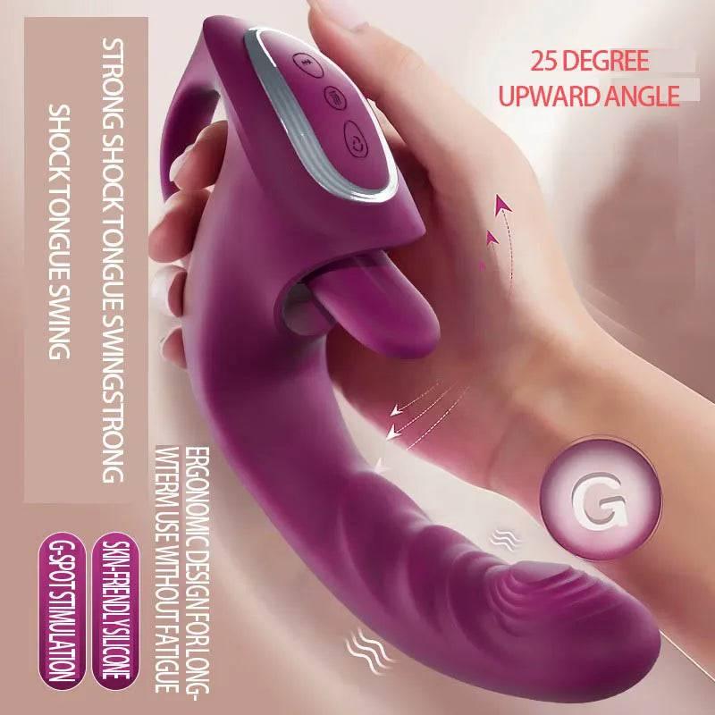 Dual-Head G-Spot & Rabbit Vibrator Wand – USB Rechargeable & Waterproof - Passion Pulse Adult