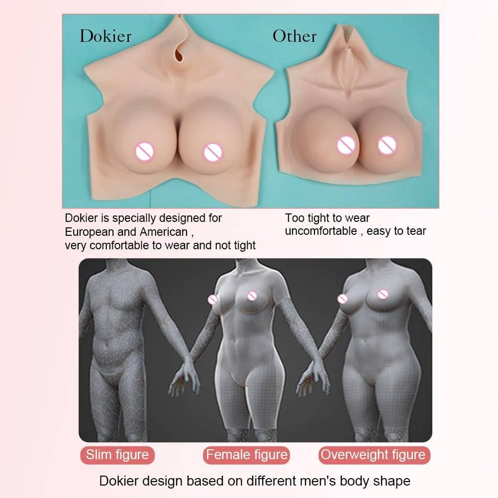 Dokier K Cup Fake Boobs: Realistic Silicone Breast Forms for Crossdressing, Drag Queens, Shemales, and Transgender Individuals - Passion Pulse Adult
