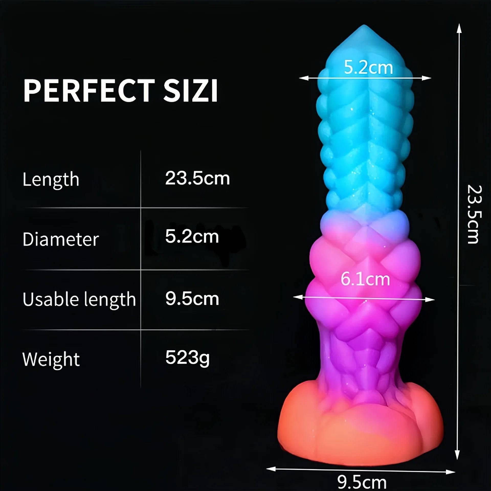 Luminous Monster Horse Dildo – Large Anal Plug for Women - Passion Pulse Adult