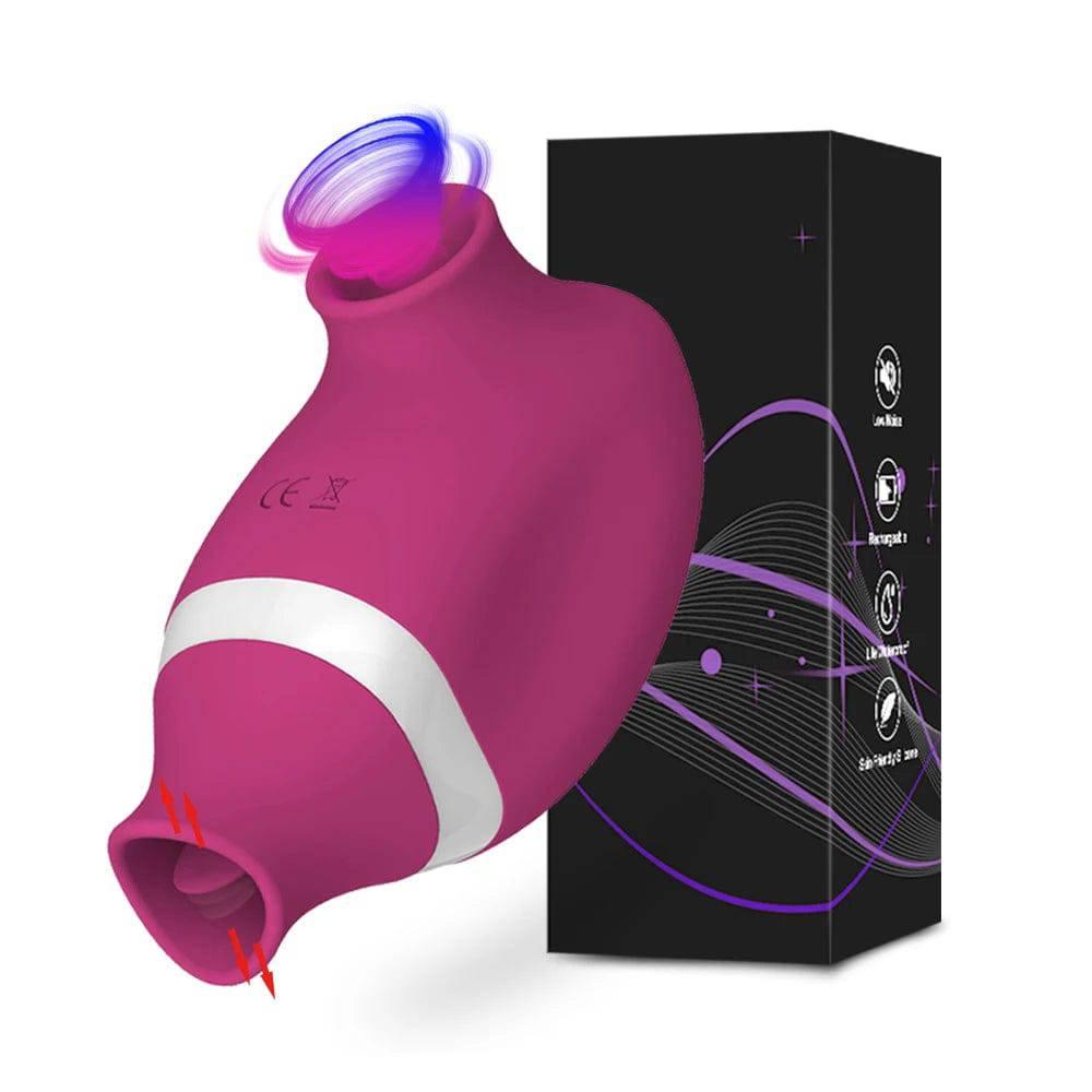 2-in-1 Clitoral Sucking & Licking Vibrator – Dual Stimulation for Clitoris and Nipple - Passion Pulse Adult