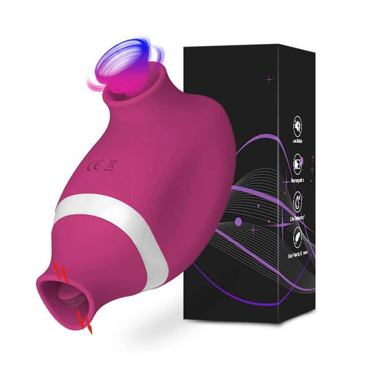 2-in-1 Clitoral Sucking & Licking Vibrator – Dual Stimulation for Clitoris and Nipple - Passion Pulse Adult