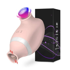 2-in-1 Clitoral Sucking & Licking Vibrator – Dual Stimulation for Clitoris and Nipple - Passion Pulse Adult