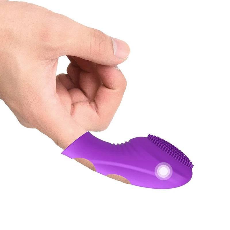 Finger Vibrator for G-Spot, Clitoral, & Vaginal Stimulation | Orgasm Massager & Masturbator | Erotic Finger Sleeve Sex Toys for Women & Men - Passion Pulse Adult