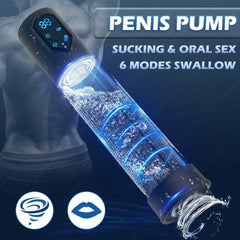 IPX7 Waterproof Electric Penis Pump for Enlargement: Man Vacuum Pump with 4 Suction Levels, 2 Silicone Sleeves - Passion Pulse Adult