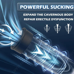 IPX7 Waterproof Electric Penis Pump for Enlargement: Man Vacuum Pump with 4 Suction Levels, 2 Silicone Sleeves - Passion Pulse Adult