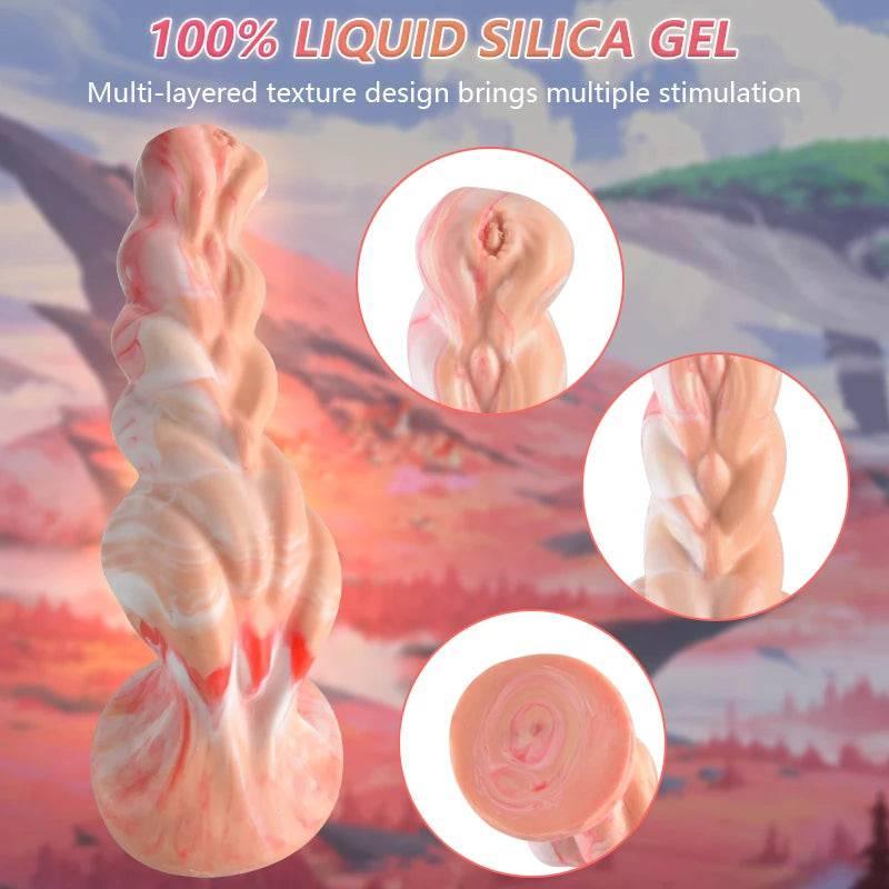 Body-Safe Silicone Monster Dildo – 7.3" Realistic Anal & Vaginal Penetrator with Suction Cup - Passion Pulse Adult